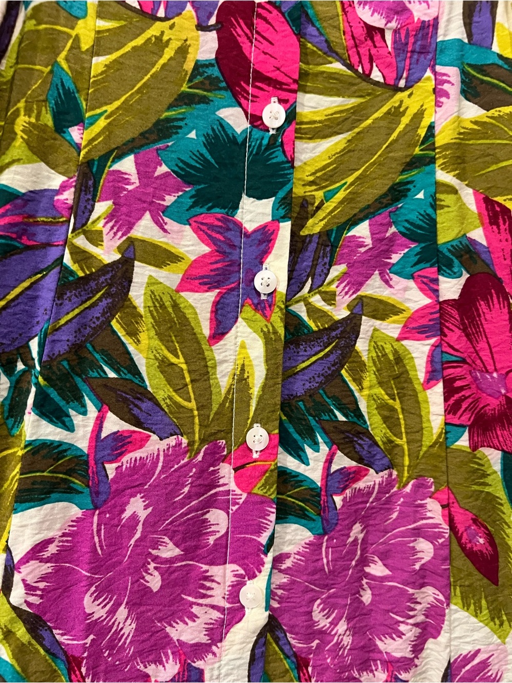 GAP Floral Summer Dress in Pink, Green & Cream - Picture 3 of 5